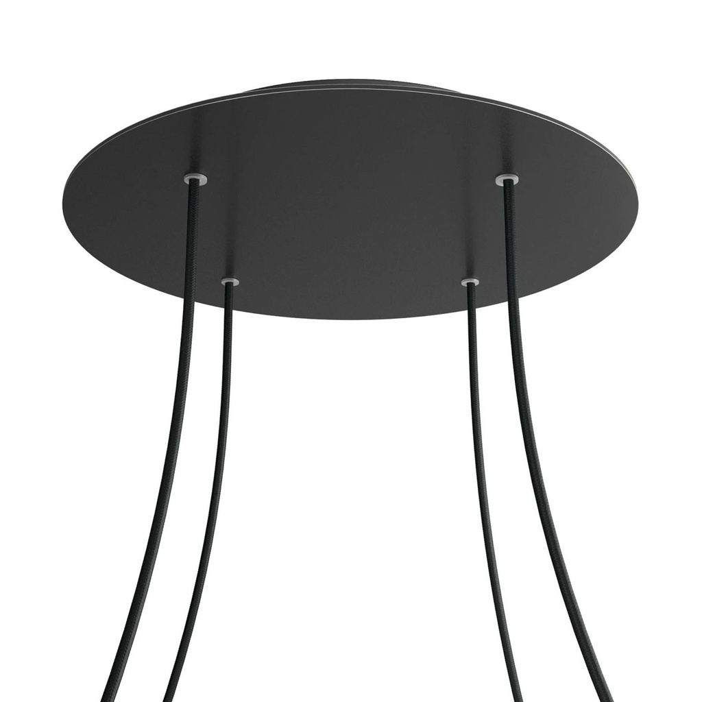 DAYLIGHT KROVNR404F103 | ROSONE METALLO MULTIPLO LITE ROTONDO D400 4 FORI BLACK