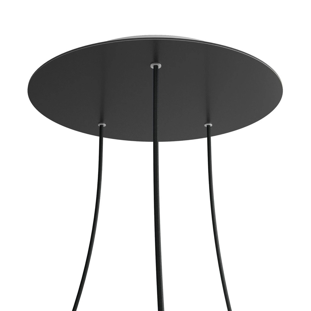 DAYLIGHT KROVNR403TF103 | ROSONE METALLO MULTIPLO LITE ROTONDO D400 3 FORI BLACK