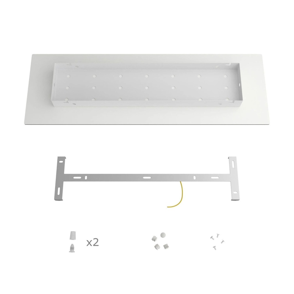 DAYLIGHT KROVBORE2F102 | ROSONE METALLO MULTIPLO RETT. 675X225 2 FORI WHITE