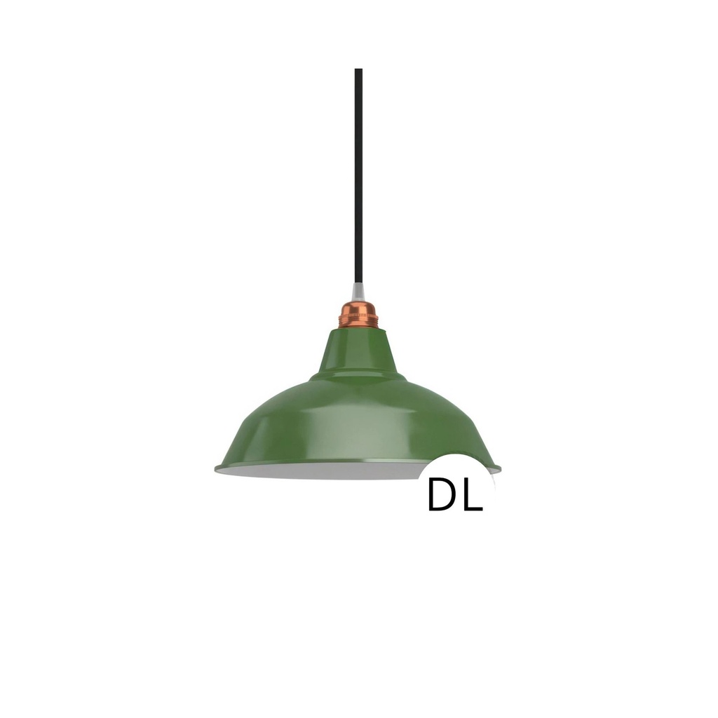 DAYLIGHT KPAM10VVL | PARALUME E27 IN METALLO DIAM. 30 CM EST. VERDE INT. WHITE