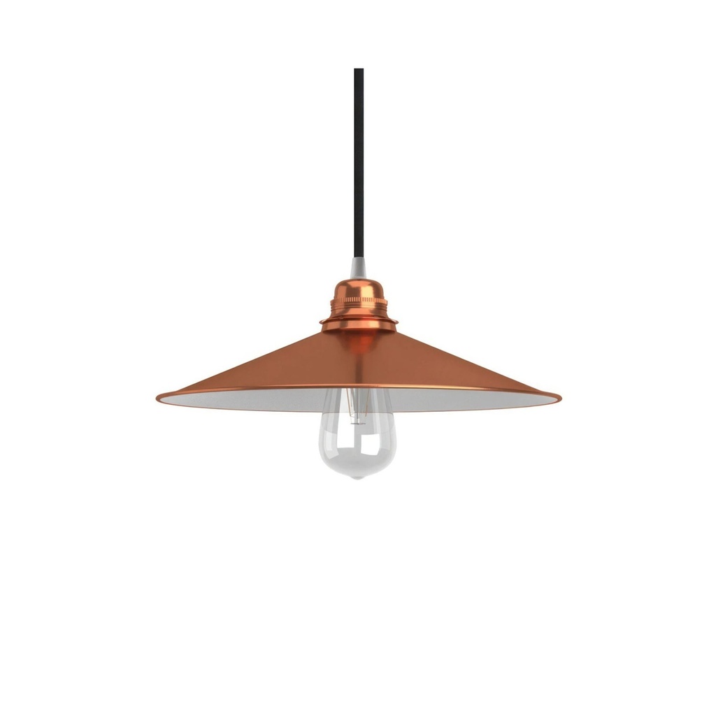 DAYLIGHT PAM13VRL | PARALUME METALLO CINESINA E27 SMALTO RAME CON INTERNO WHITE