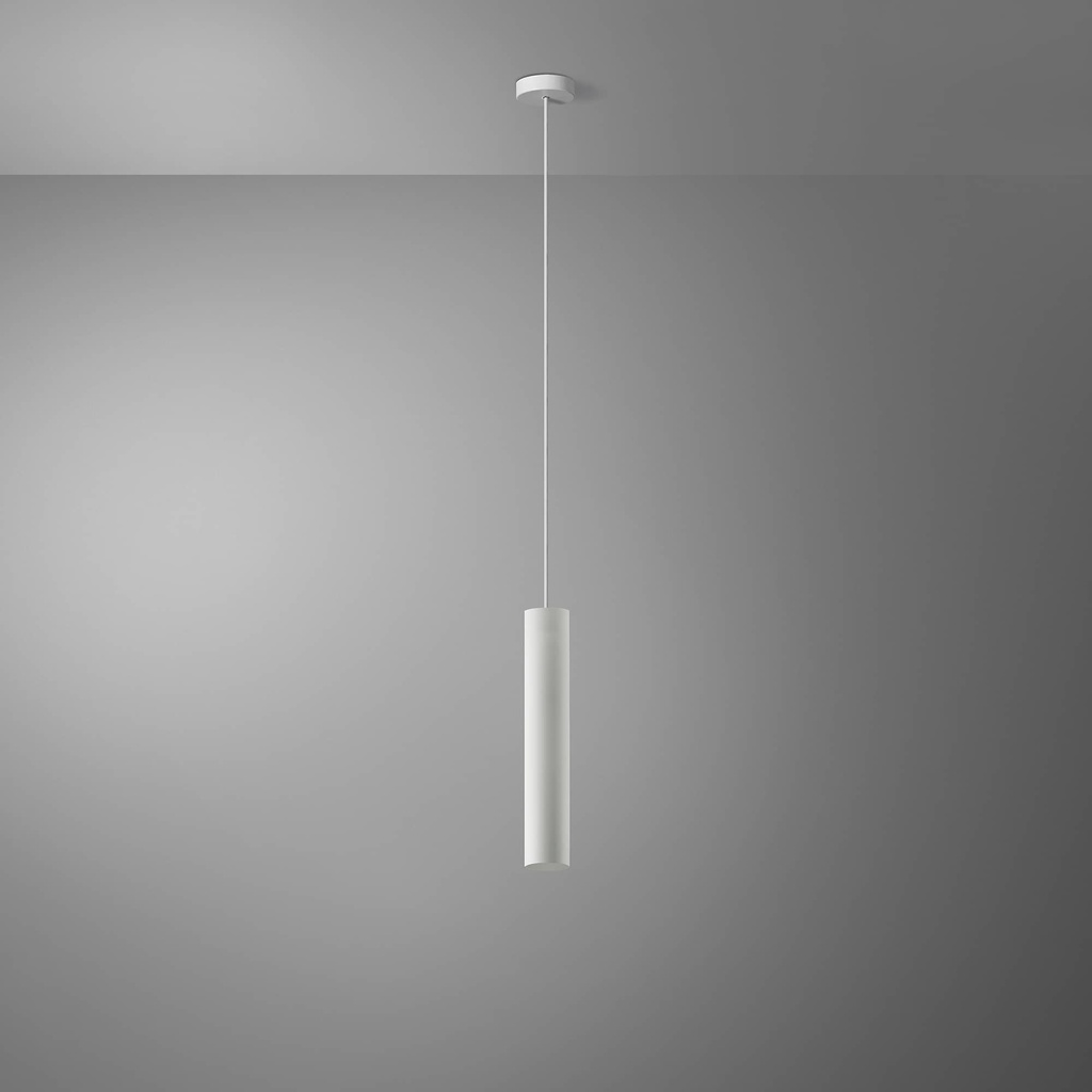 DAYLIGHT 590051.00A | TUBOSA SOSP H300/45 E27 WHITE OPACO RAL 9003+1,5M CABLE TO53/2+ROSONE WHITE