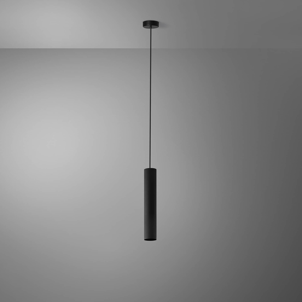 DAYLIGHT 590005.00A | TUBOSA SOSP H300/45 E27 BLACK OPACO +1,5M CABLE TO62/2+ROSONE BLACK