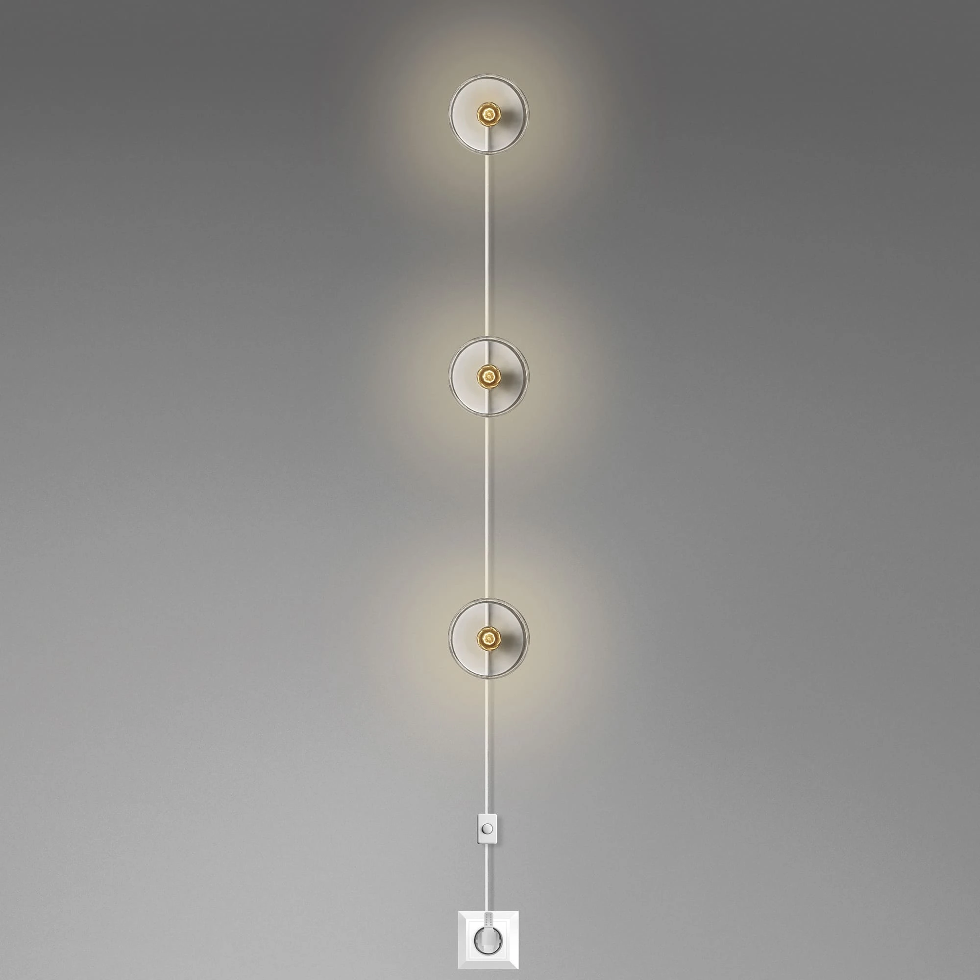 DAYLIGHT 810339.00A | DOTS SPINA PARETE WHITE 3XE27 DASH D170 CLEAR