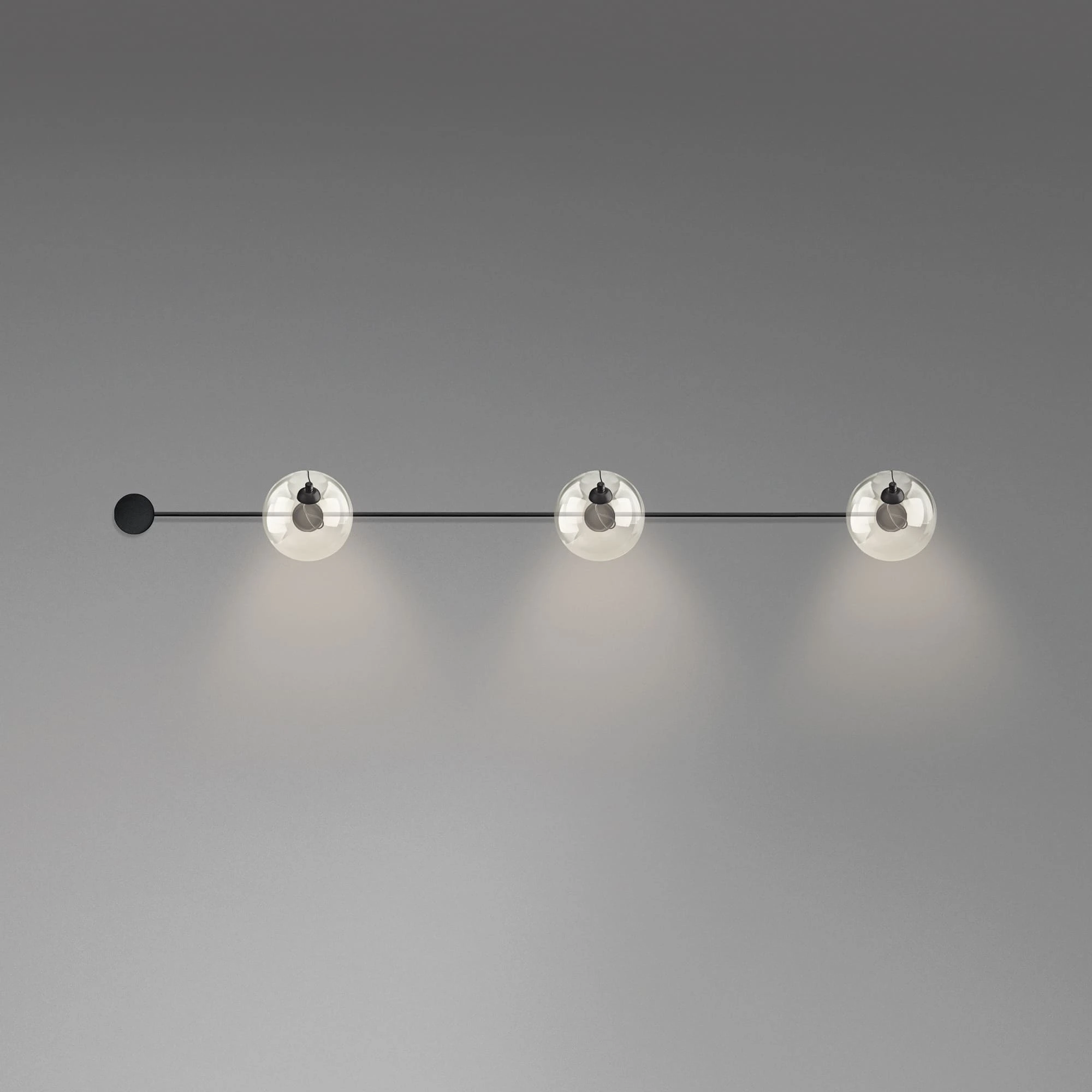 DAYLIGHT 810348.00A | DOTS ROSONE PARETE BLACK 3XE27 LED SATELLITE 2700K CLEAR BLACK