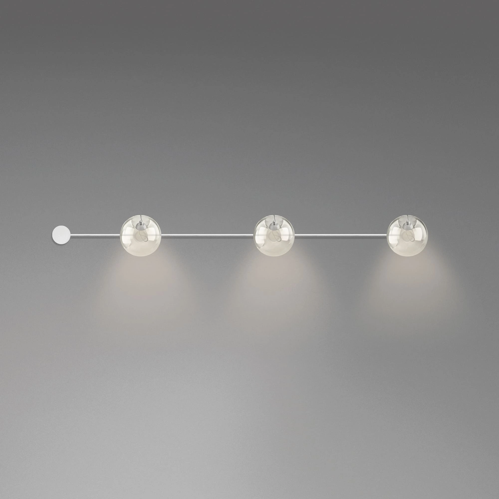 DAYLIGHT 810347.00A | DOTS ROSONE PARETE WHITE 3XE27 LED SATELLITE 2700K CLEAR WHITE