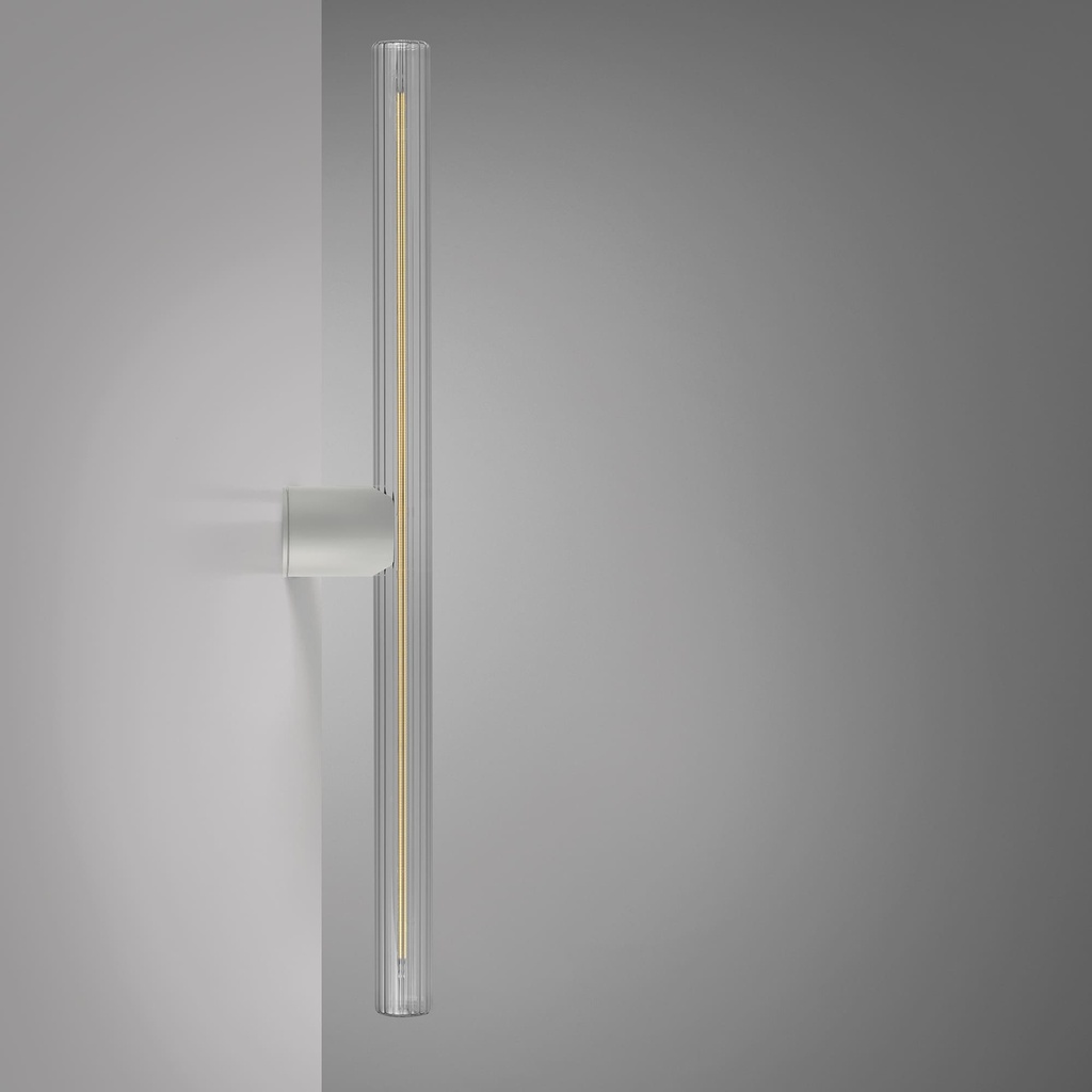 DAYLIGHT 810333.00A | APPLIQUE S14D WHITE 30X500 IP44 CLII LINEA CLEAR RIGATO CRI90
