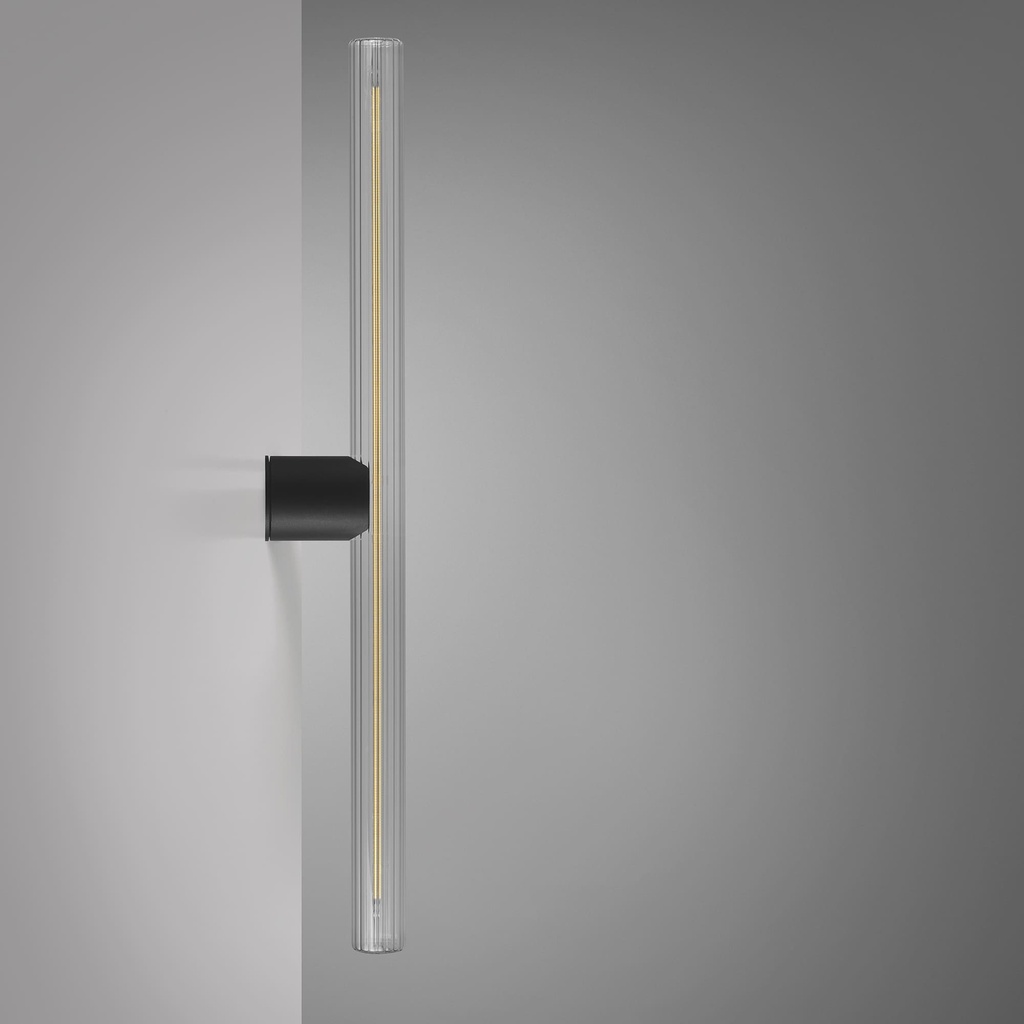 DAYLIGHT 810334.00A | APPLIQUE S14D BLACK 30X500 IP44 CLII LINEACLEAR RIGATO CRI90