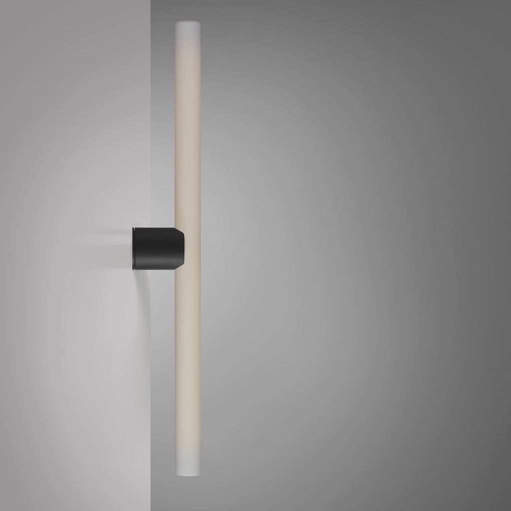 DAYLIGHT 810295.00A | APPLIQUE S14D BLACK 30X500 IP44 CLII LINEA PORCELLANA CRI90