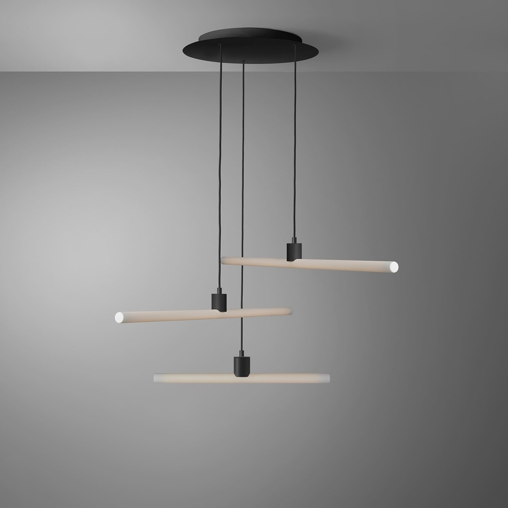 DAYLIGHT 810305.00A | ROMA PENDEL 3CADUTE S14D BLACK 30X500 LINEA POR CRI90