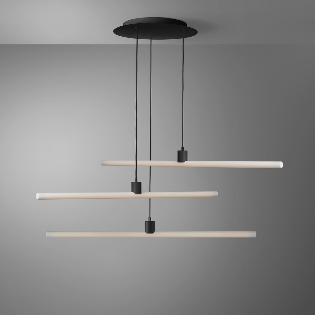 DAYLIGHT 810306.00A | ROMA PENDEL 3 CADUTE S14D BLACK 30X1000 LINEA POR CRI90