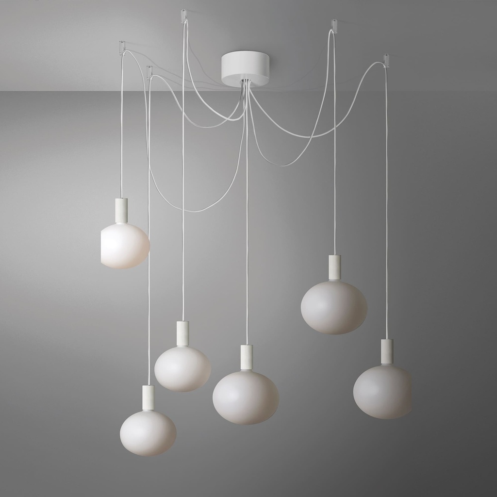 DAYLIGHT 810282.00A | KIT ROSONE GIOCONDA WHITE 6XE27 170XH80MM CIAOBELLA DELO