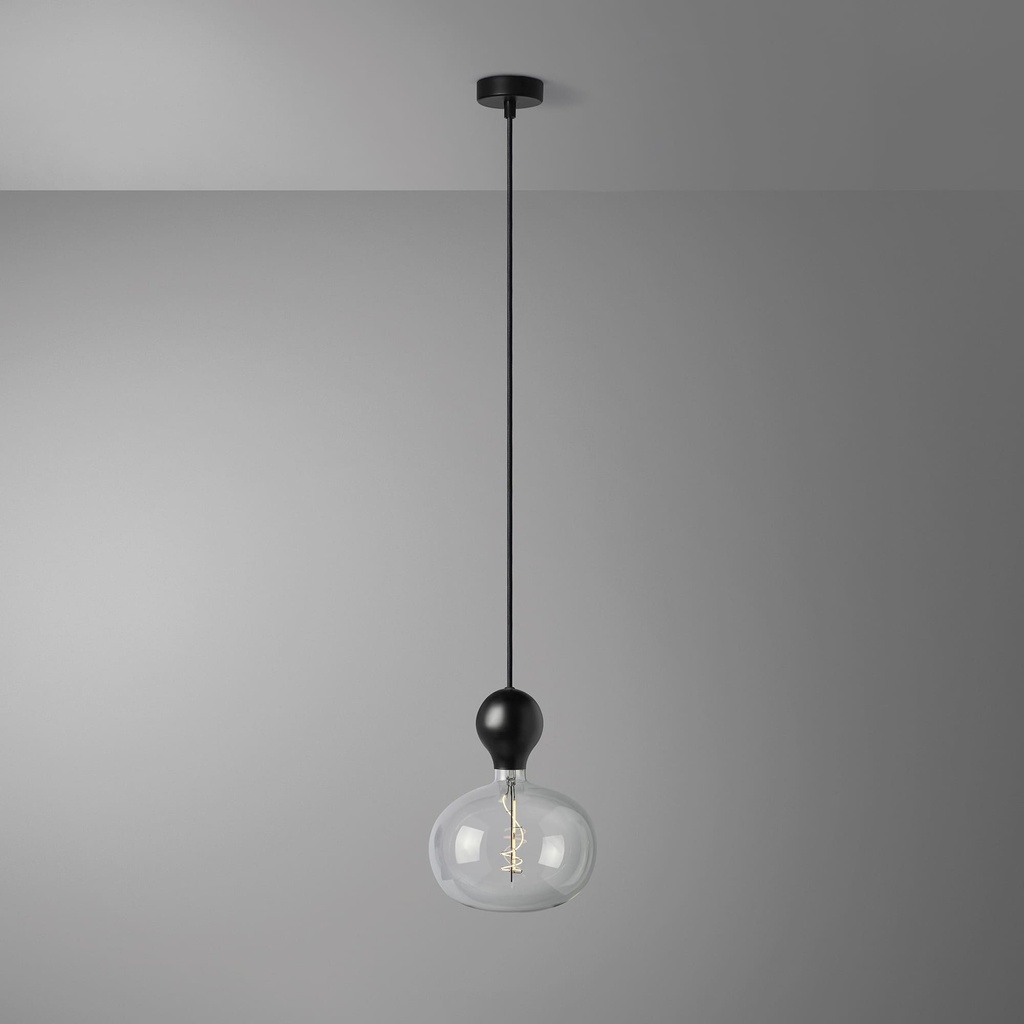 DAYLIGHT 810239.00A | ELBA PENDEL BALL BLACK ELLIPSE 220X235 CLEAR