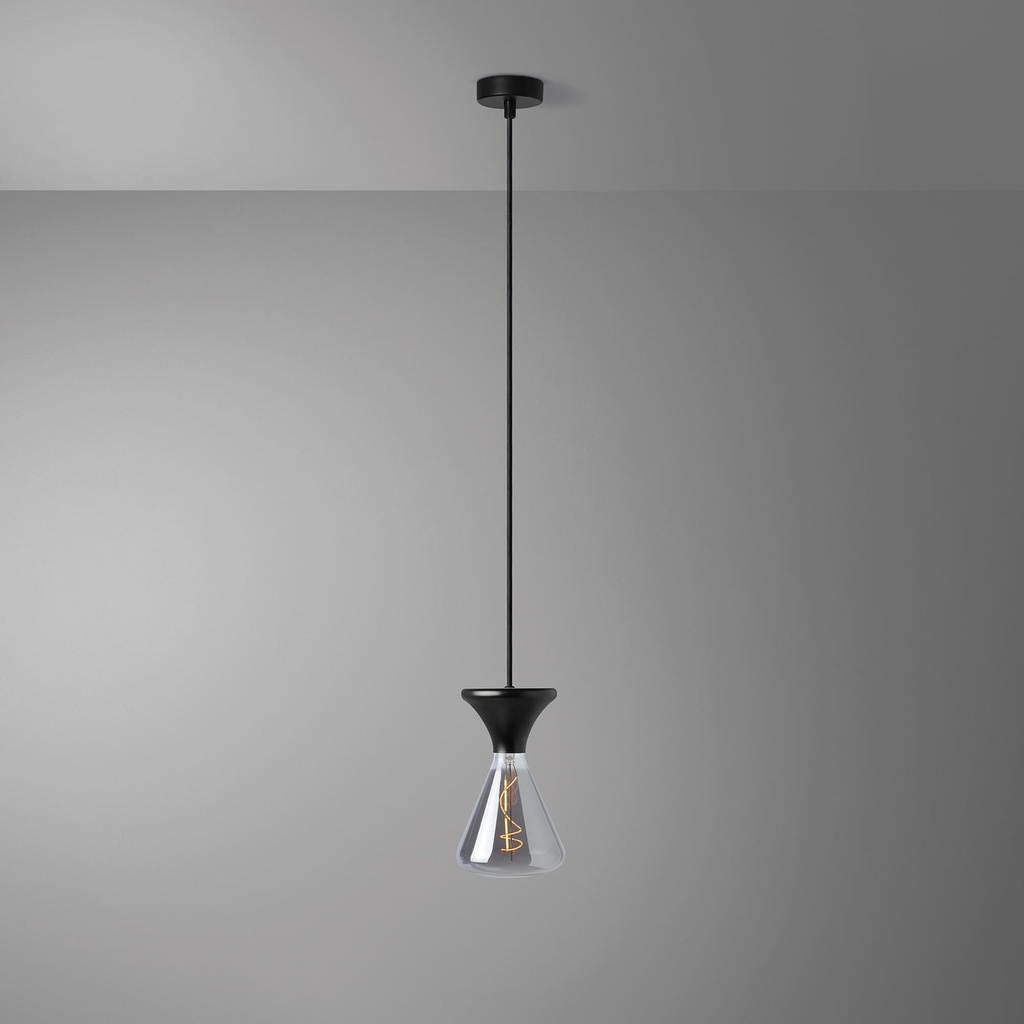 DAYLIGHT 810247.00A | ELBA PENDEL BEL BLACK CONE 140X200 SMOKY