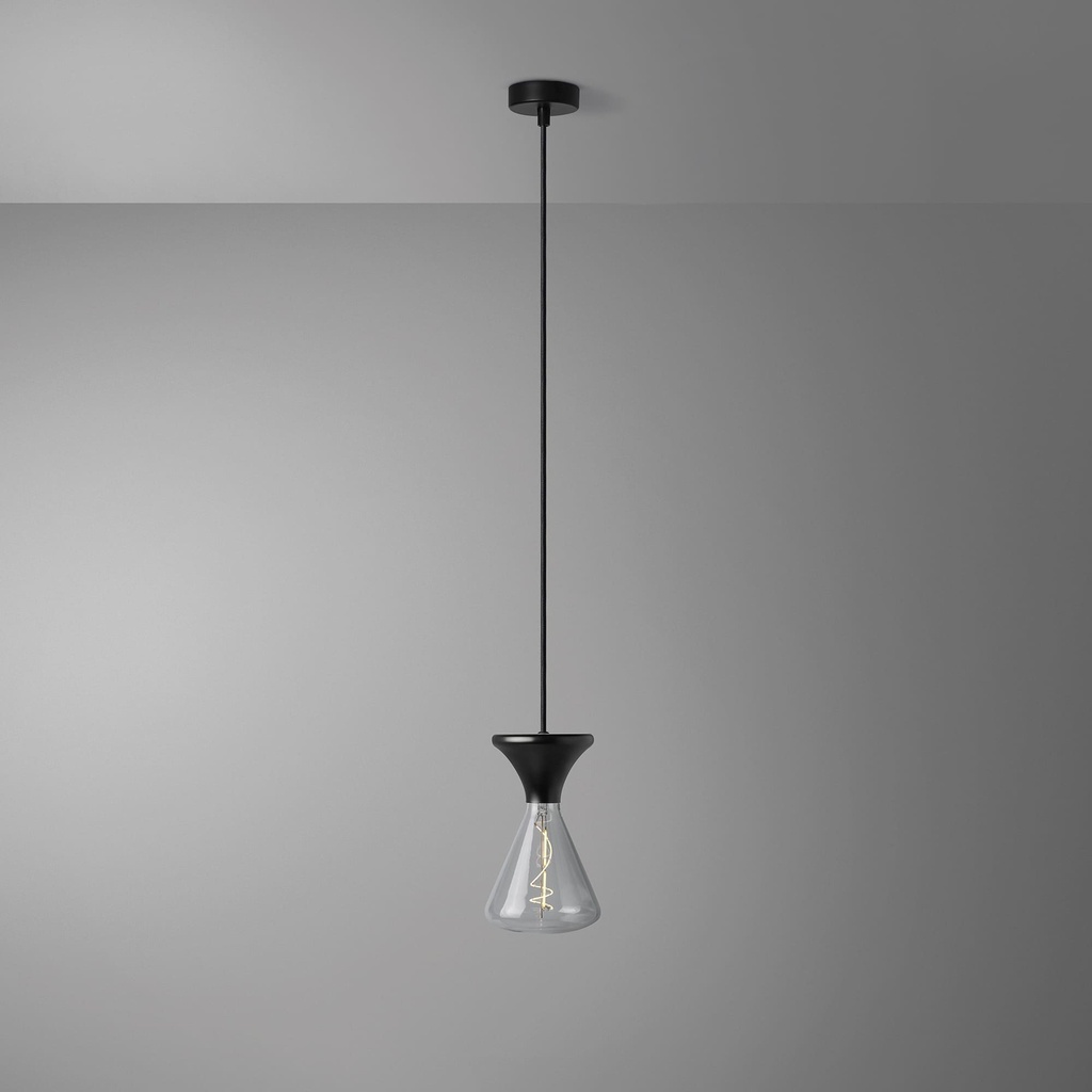 DAYLIGHT 810245.00A | ELBA PENDEL BEL BLACK CONE 140X200 CLEAR