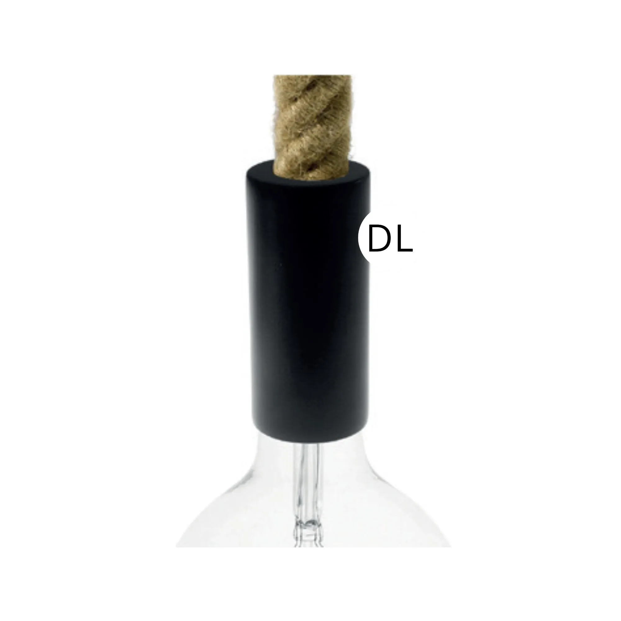 DAYLIGHT KBL0330 | PORTALAMPADA LEGNO BLACK 3XL (30 MM)