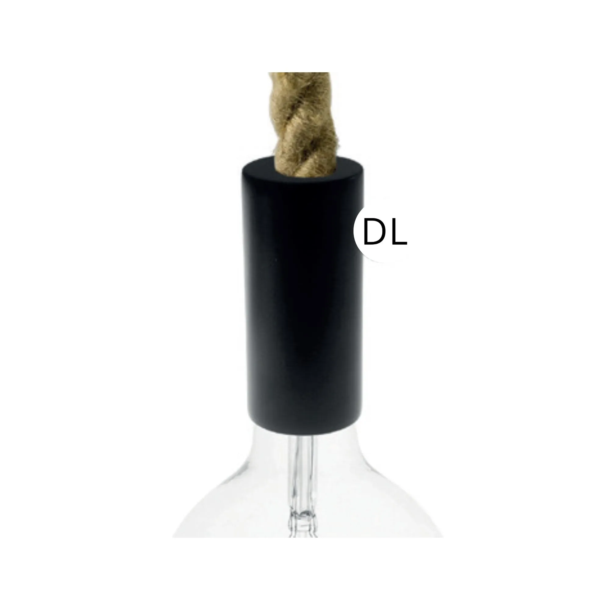 DAYLIGHT KBL0324 | PORTALAMPADA LEGNO BLACK 2XL (24 MM)