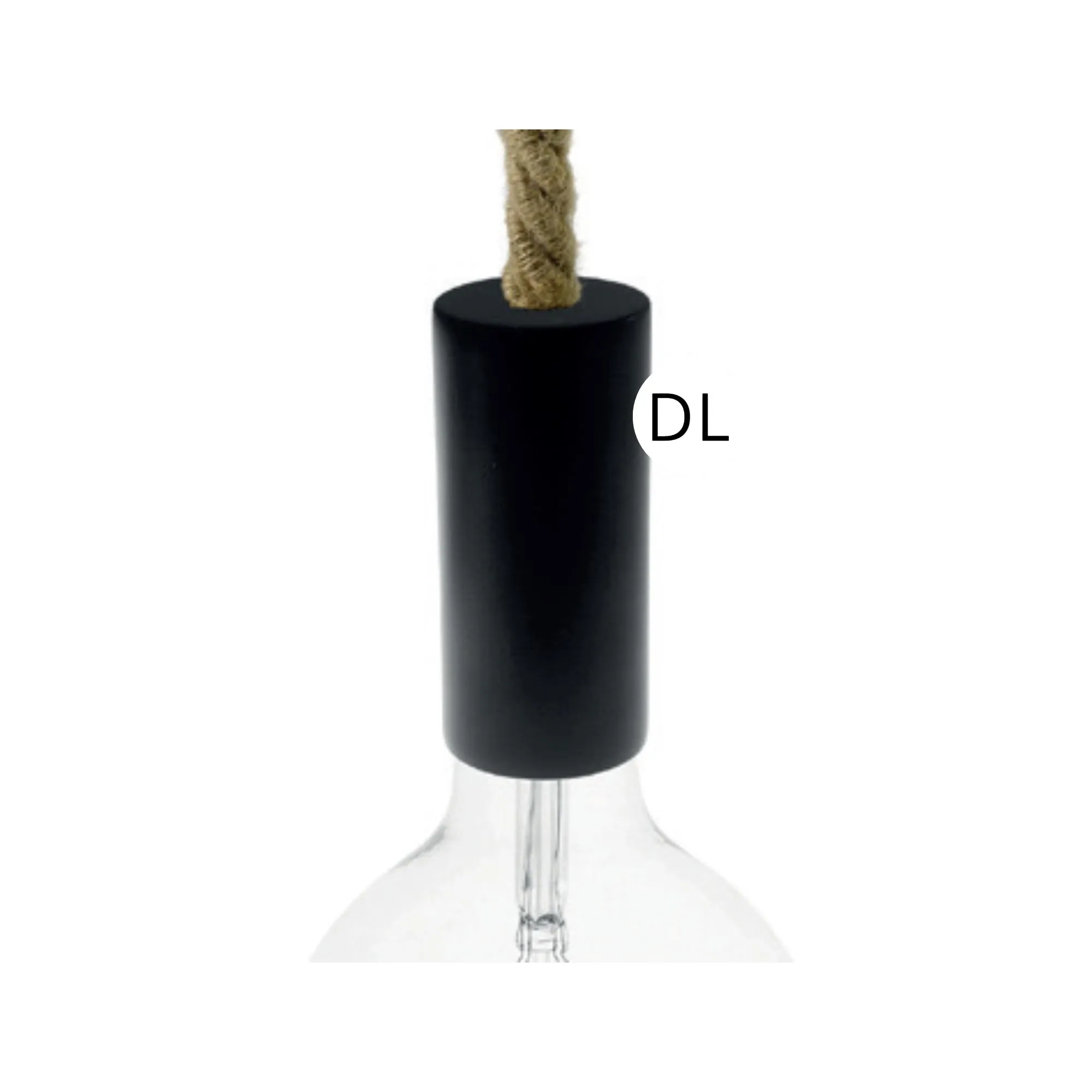 DAYLIGHT KBL0316 | PORTALAMPADA LEGNO BLACK XL (16 MM)