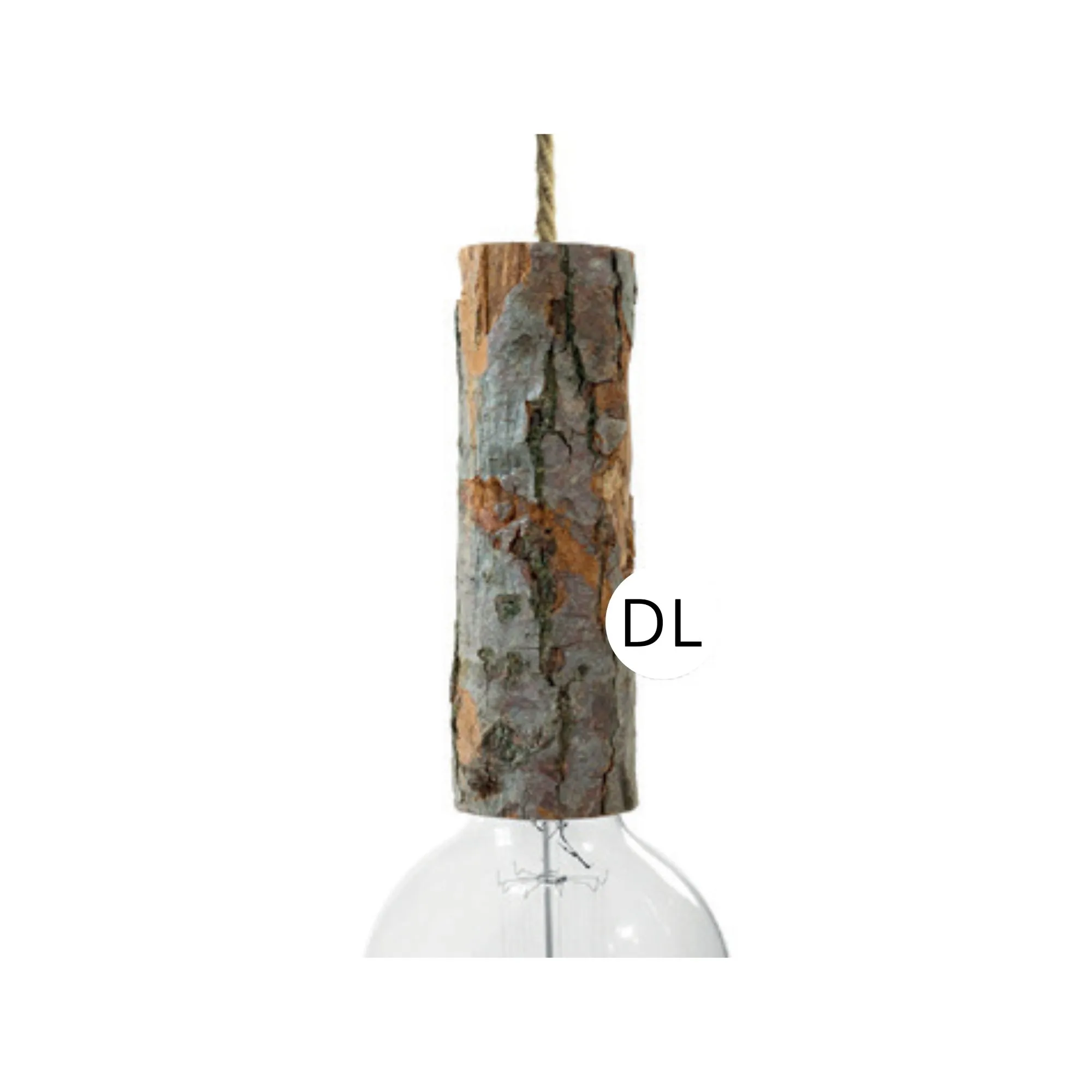 DAYLIGHT KBL0422016 | PORTALAMPADA LEGNO CORTECCIA E27 H 22CM