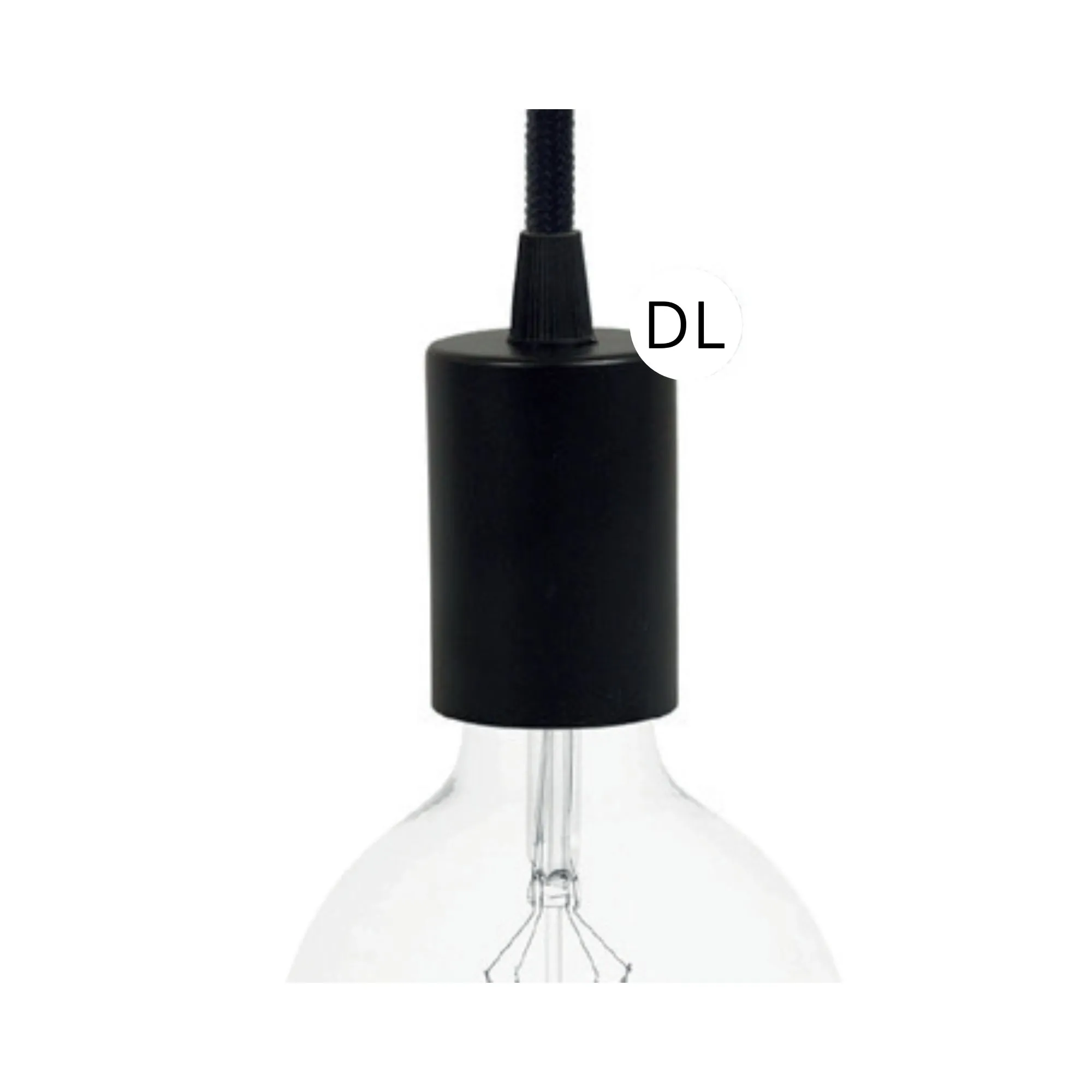 DAYLIGHT PL27CILNE | PORTALAMPADA CILINDRO NERO