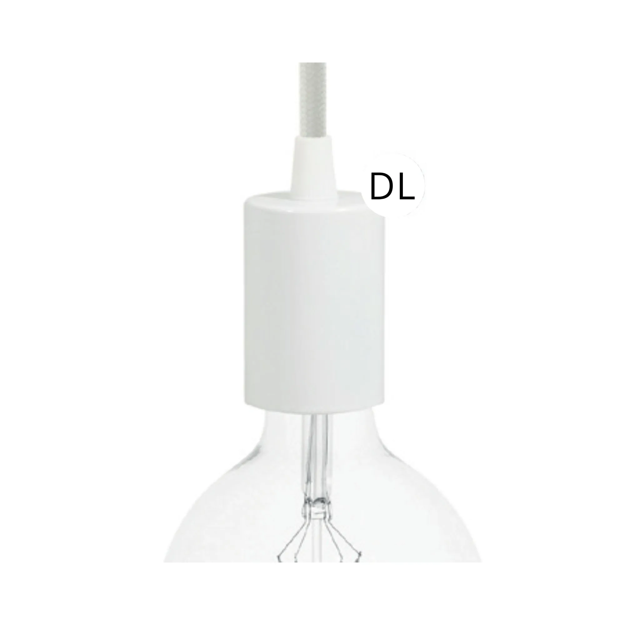DAYLIGHT PL27CILBI | PORTALAMPADA CILINDRO BIANCO