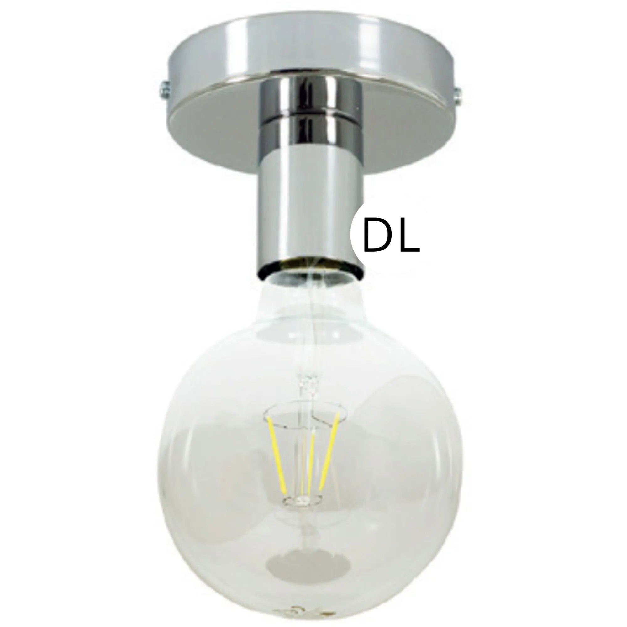 DAYLIGHT APM1CR | PUNTO LUCE METALLO SOFFITTO E27 CROMO