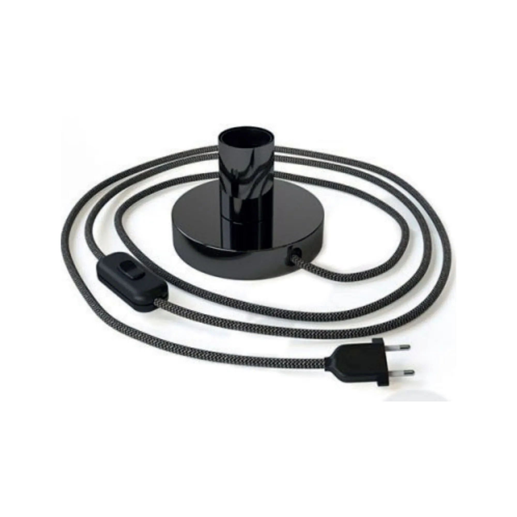 DAYLIGHT ABM21BRLEUNRD74 | PUNTO LUCE TAVOLO BLACK PERLA CABLE RS CABLATO CON SPINA ITALIA + INT