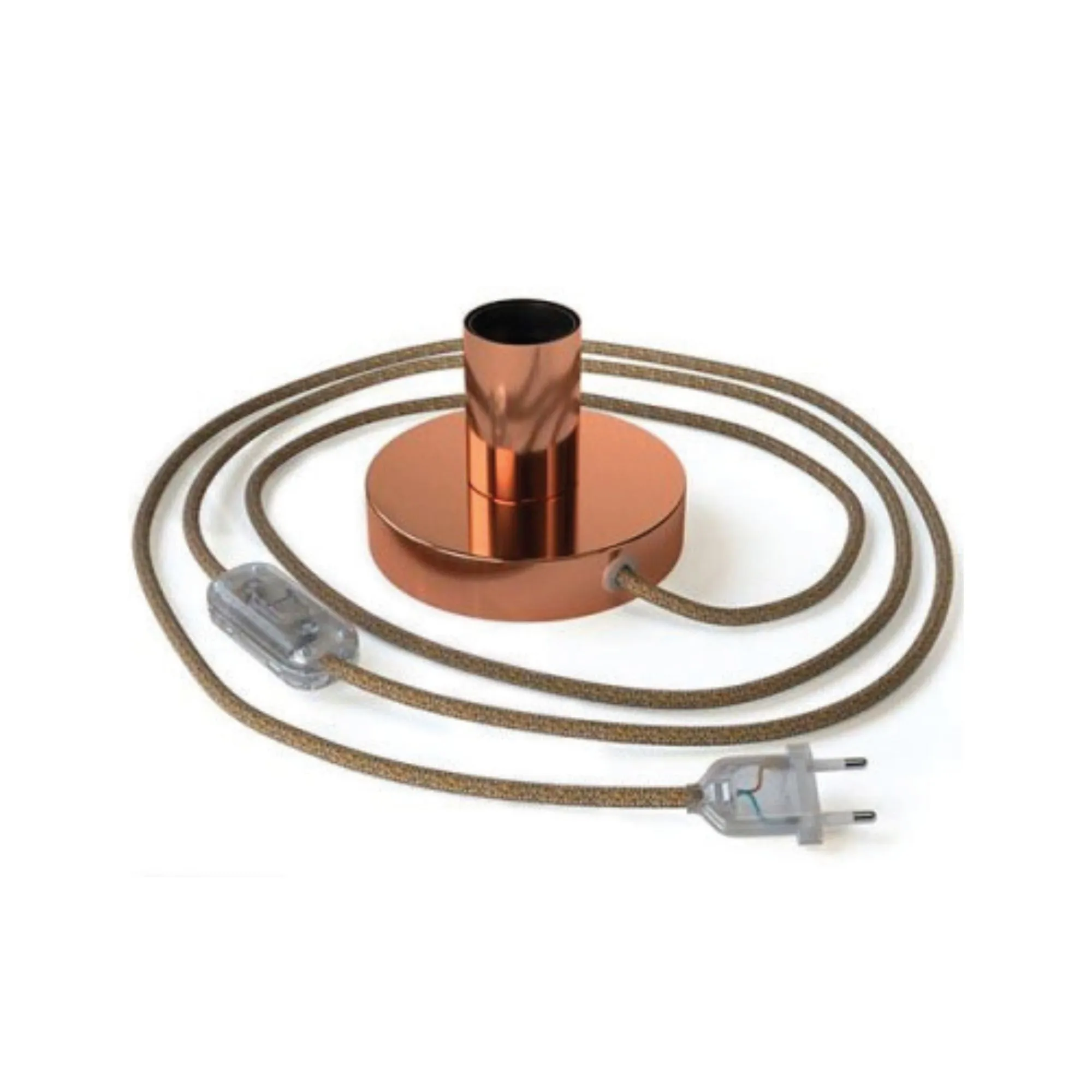 DAYLIGHT ABM21RALEUTRS82 | PUNTO LUCE TAVOLO RAME CABLE RS82 CABLATO CON SPINA ITALIA + INT