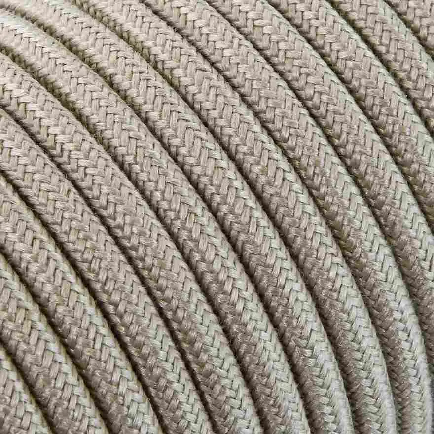 DAYLIGHT TO411/2/50 | CABLE TONDO SABBIA IN COTONE 2X0,75 50M BOBINA