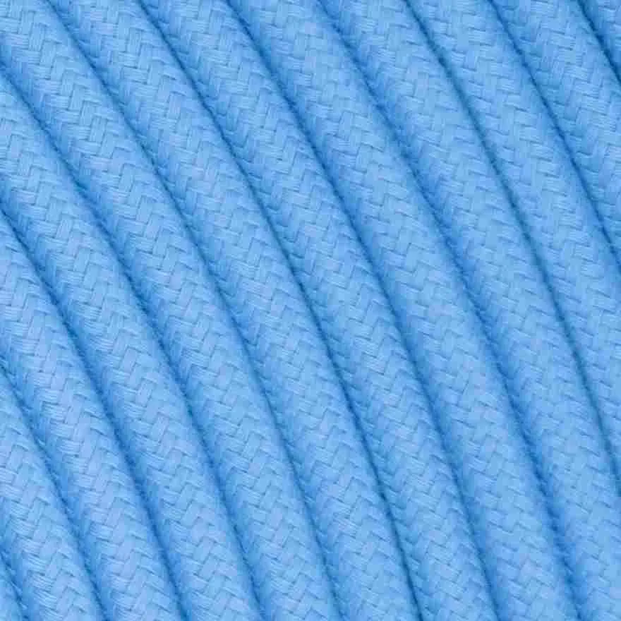 DAYLIGHT TO428/2/50 | CABLE TONDO CERULEO IN COTONE 2X0,75 50M BOBINA