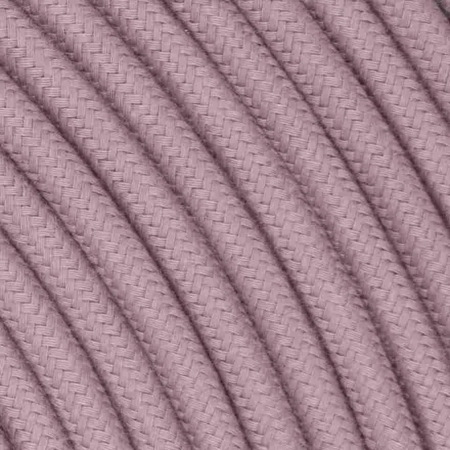 DAYLIGHT TO435/3/50 | CABLE TONDO LAVANDA IN COTONE 3X0,75 50M BOBINA