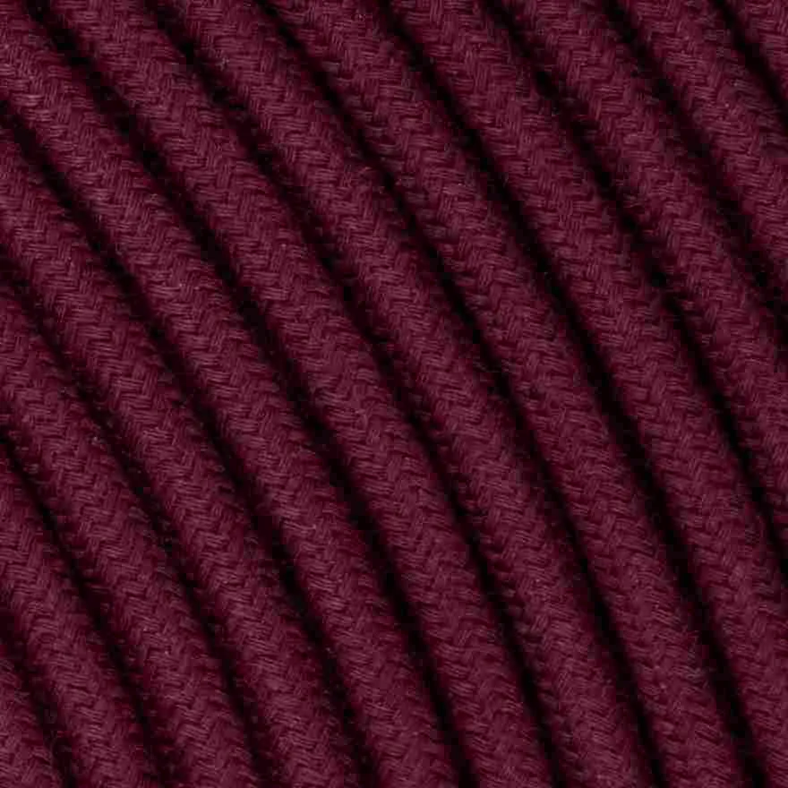 DAYLIGHT TO436/2/50 | CABLE TONDO MELANZANA IN COTONE RC32-TO436 2X0,75 50M BOBINA