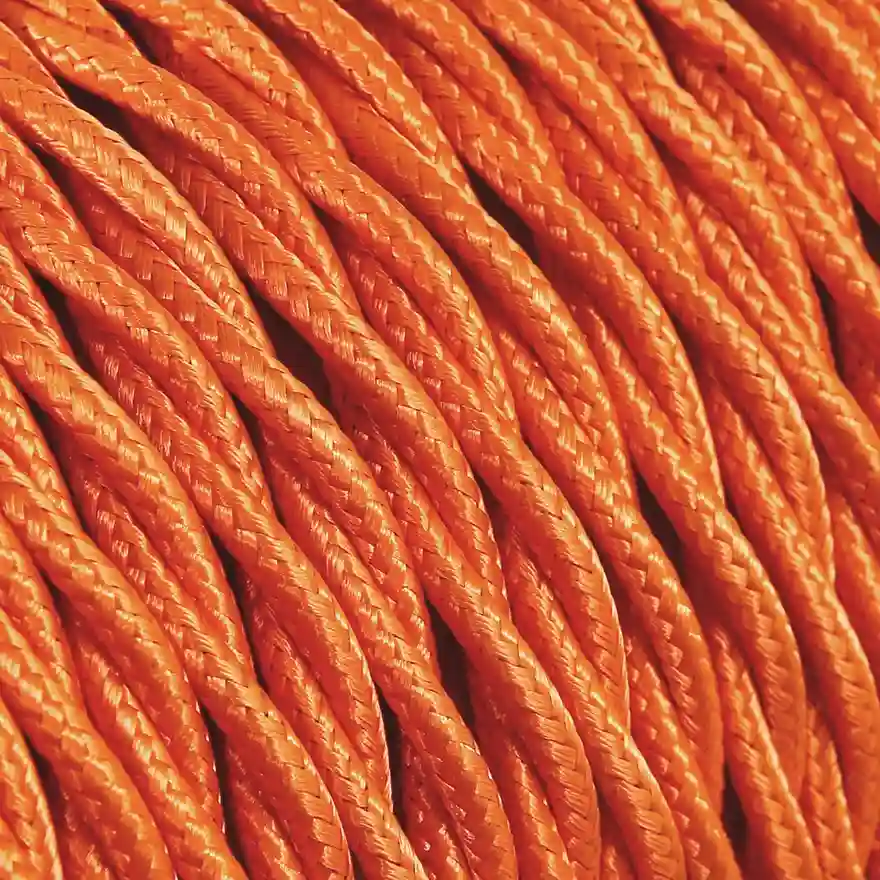 DAYLIGHT TR5/3/50 | CABLE TRECCIATO ARANCIO TM15-TR5 SETA 3X0,75 50M BOBINA