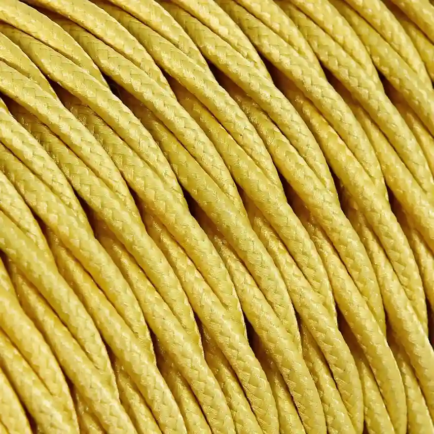 DAYLIGHT TR8/2/50 | CABLE TRECCIATO GIALLO TM10-TR8 SETA 2X0,75 50M BOBINA