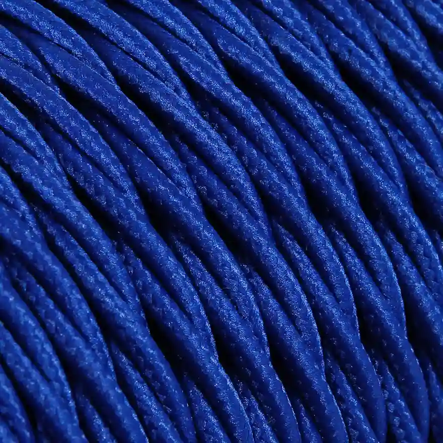 DAYLIGHT TR10/2/50 | CABLE TRECCIATO BLU TM12-TR10 SETA 2X0,75 50M BOBINA