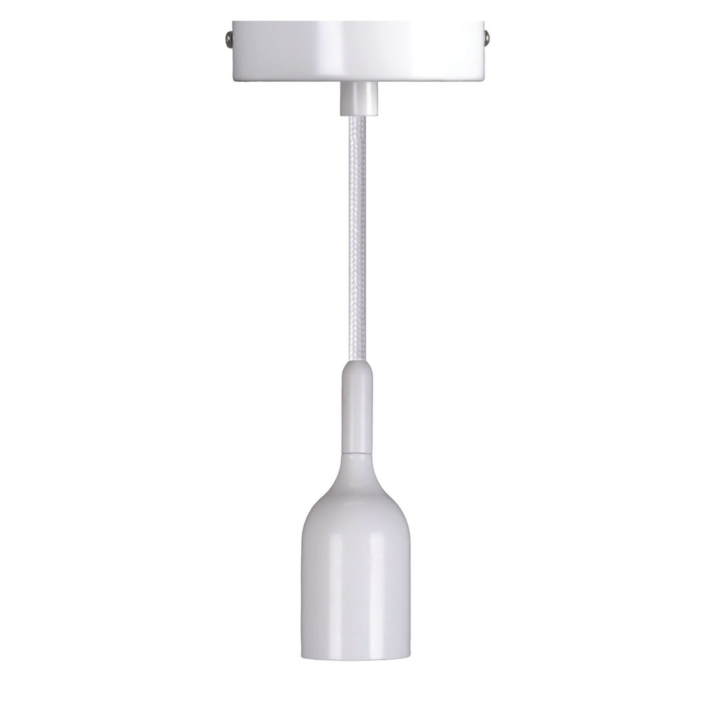 DAYLIGHT 800013.00A | PENDEL LUXURY BELL KIT MATT WHITE E27 1,5M CABLE WHITE COTTON