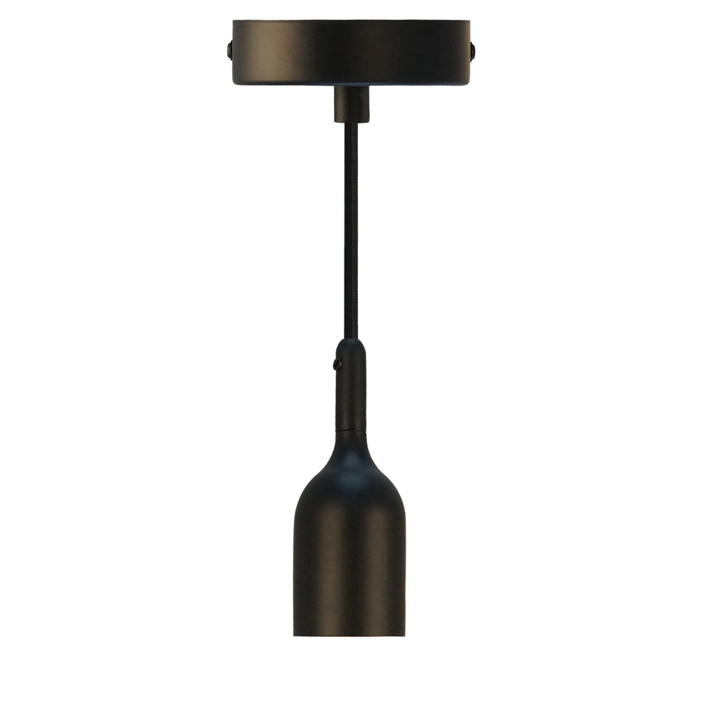 DAYLIGHT 800012.00A | PENDEL LUXURY BELL KIT MATT BLACK E27 1,5M CABLE BLACK COTTON