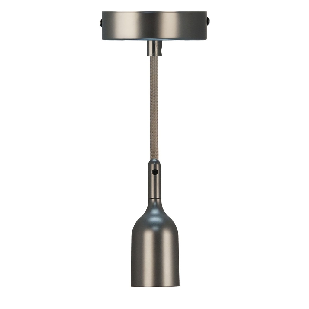 DAYLIGHT 800004.00A | PENDEL LUXURY BELL KIT CANNA DI FUCILE E27 1,5M CABLE SILVER