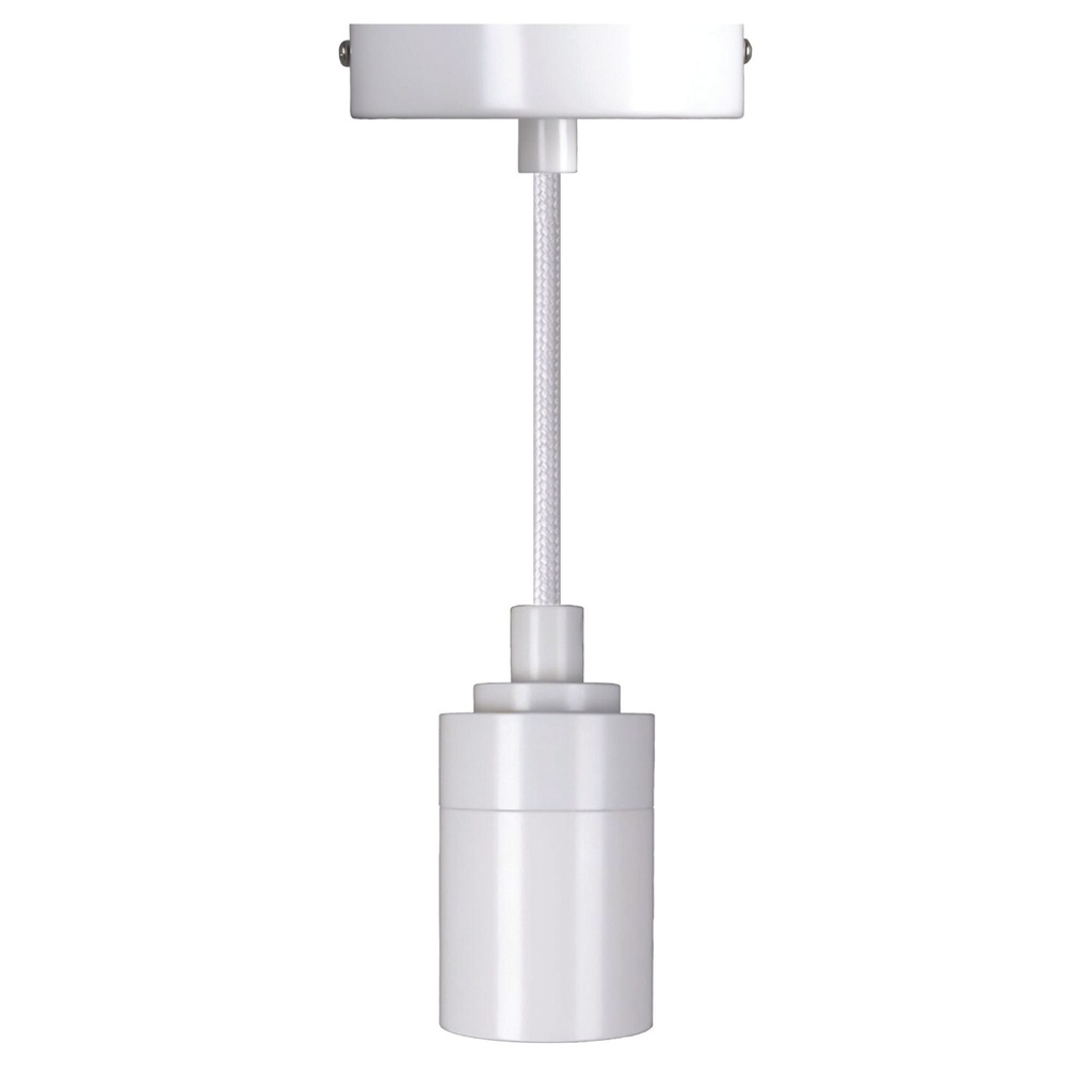 DAYLIGHT 800015.00A | PENDEL LUXURY ELEGANCE KIT MATT WHITE E27 1,5M CABLE WHITE COTTON