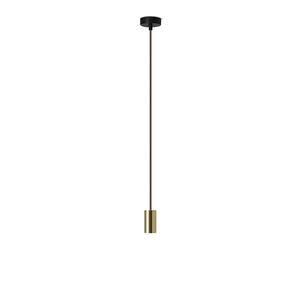 DAYLIGHT 800034.00A | ELBA PENDEL CRI OTT E27 ROSONE BLACK CABLE MARRONE GLITTERATO 1,5M