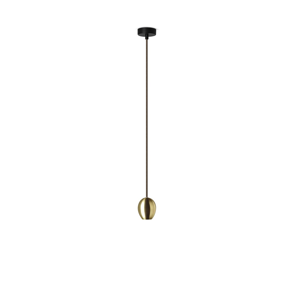DAYLIGHT 800027.00A | ELBA PENDEL MA OTT E27 ROSONE BLACK CABLE MARRONE GLITTERATO 1,5M