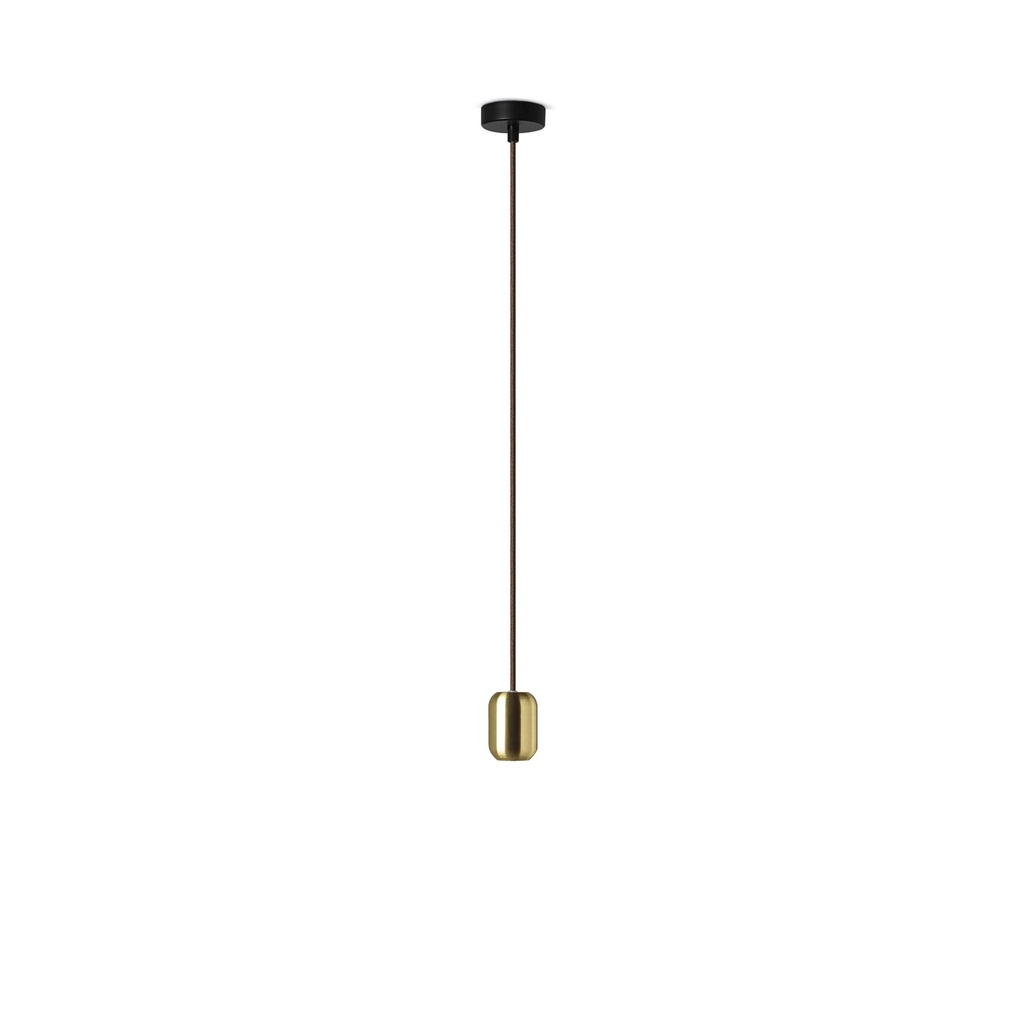DAYLIGHT 800023.00A | ELBA PENDEL CAR OTT E27 ROSONE BLACK CABLE MARRONE GLITTERATO 1,5M