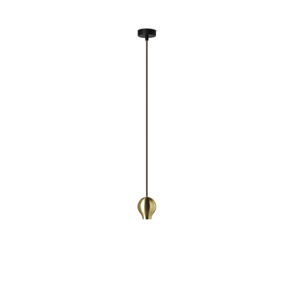 DAYLIGHT 800019.00A | ELBA PENDEL BALL OTT E27 ROSONE BLACK CABLE MARRONE GLITTERATO 1,5M