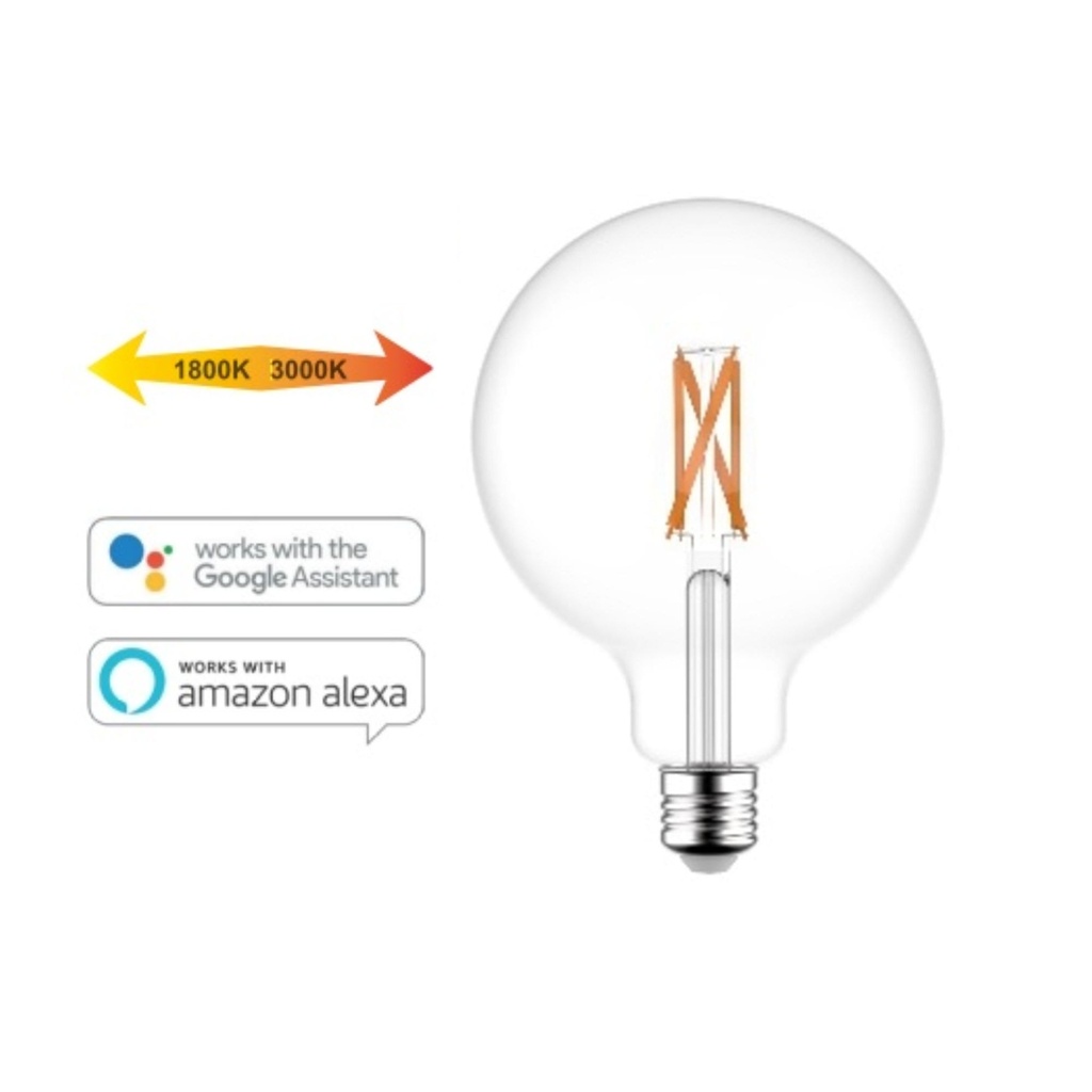 DAYLIGHT 552010.00A | SMART WIFI LED GLOBO 125 220-240V 7W 1800/3000K E27 CLEAR
