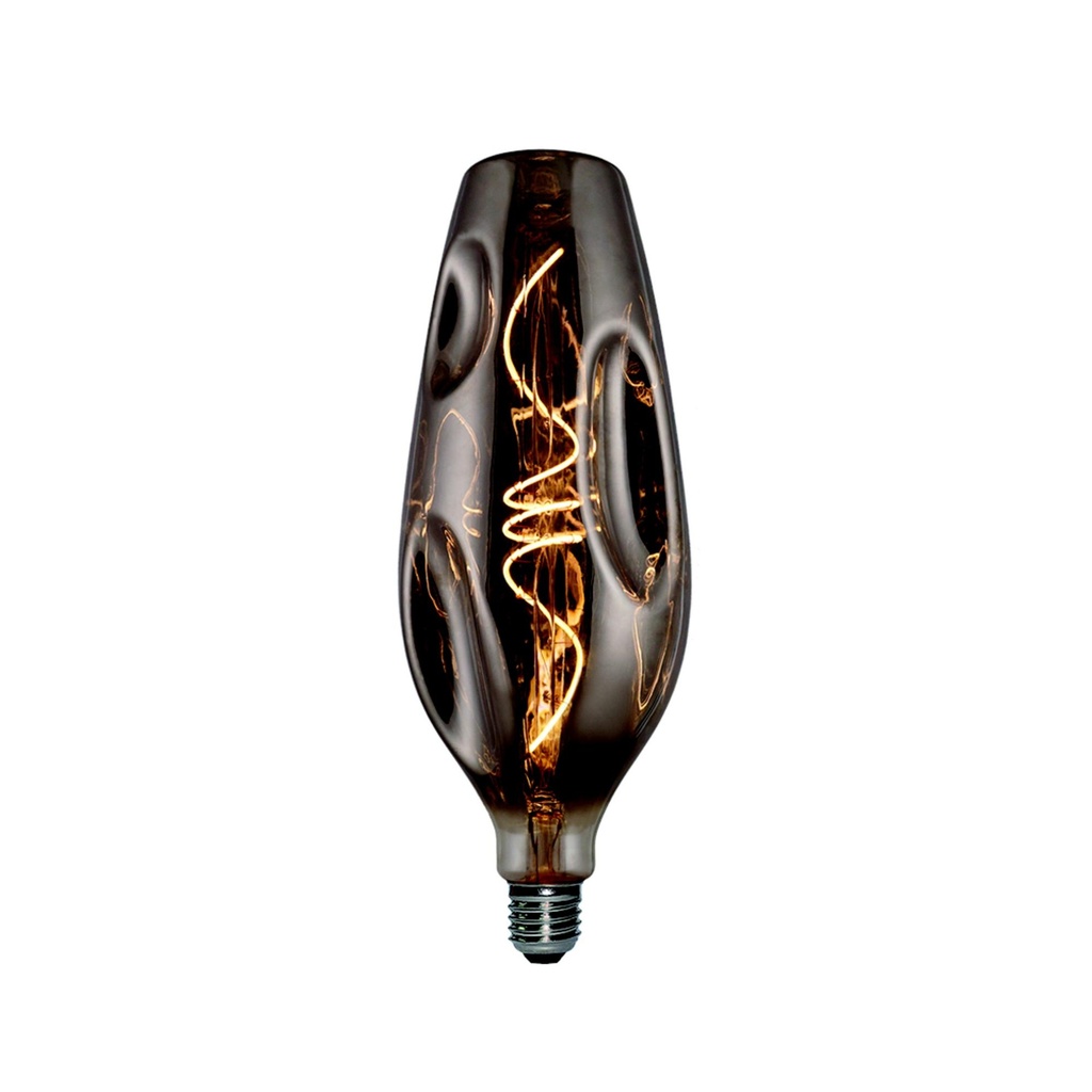 DAYLIGHT 700237.00L | LED DL VINT FIL BOTTLE BUMPED 220/240V 5W SMOKY GREY 2000K SPIRAL DIM
