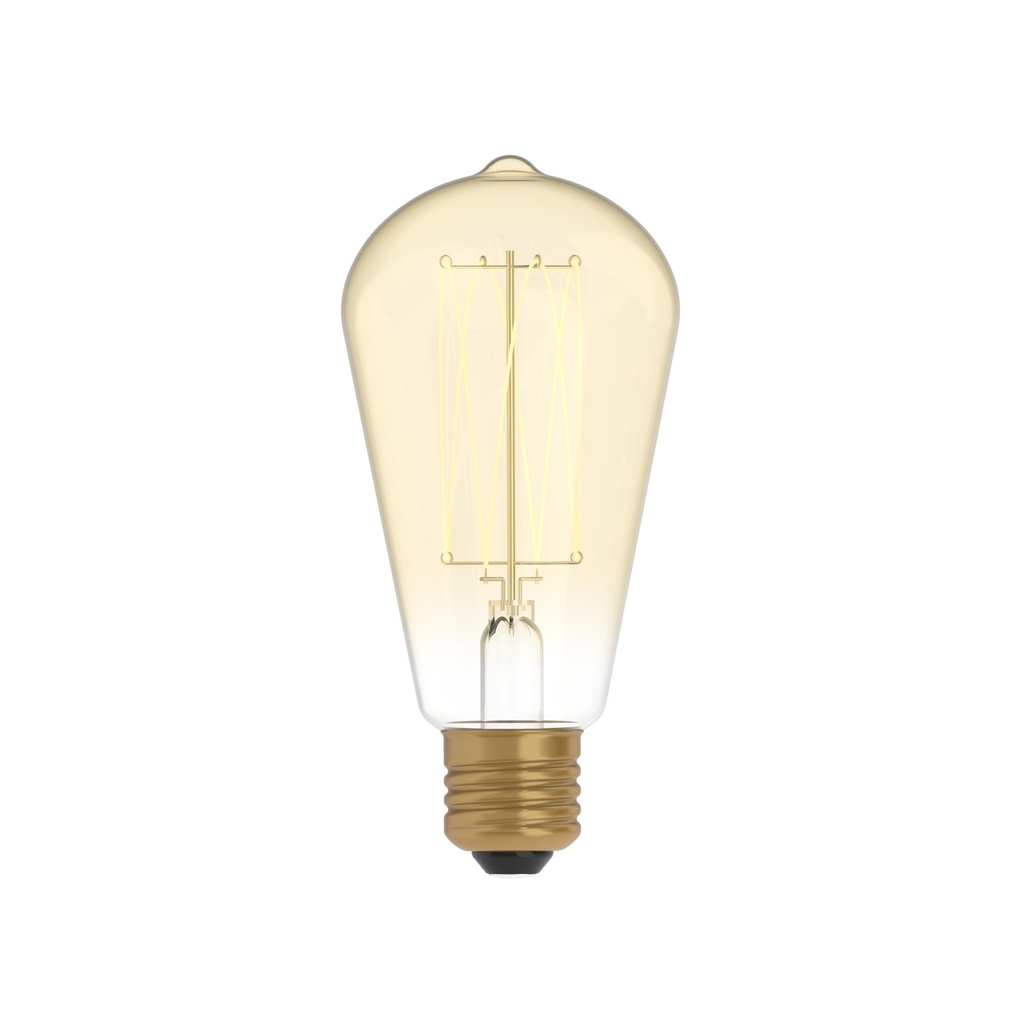 DAYLIGHT 700431.00A | LED CARBON VINT FIL CROSS SPIRAL ST64 220/230V 7W 640LM E27 GOLD 2700K DIM C54
