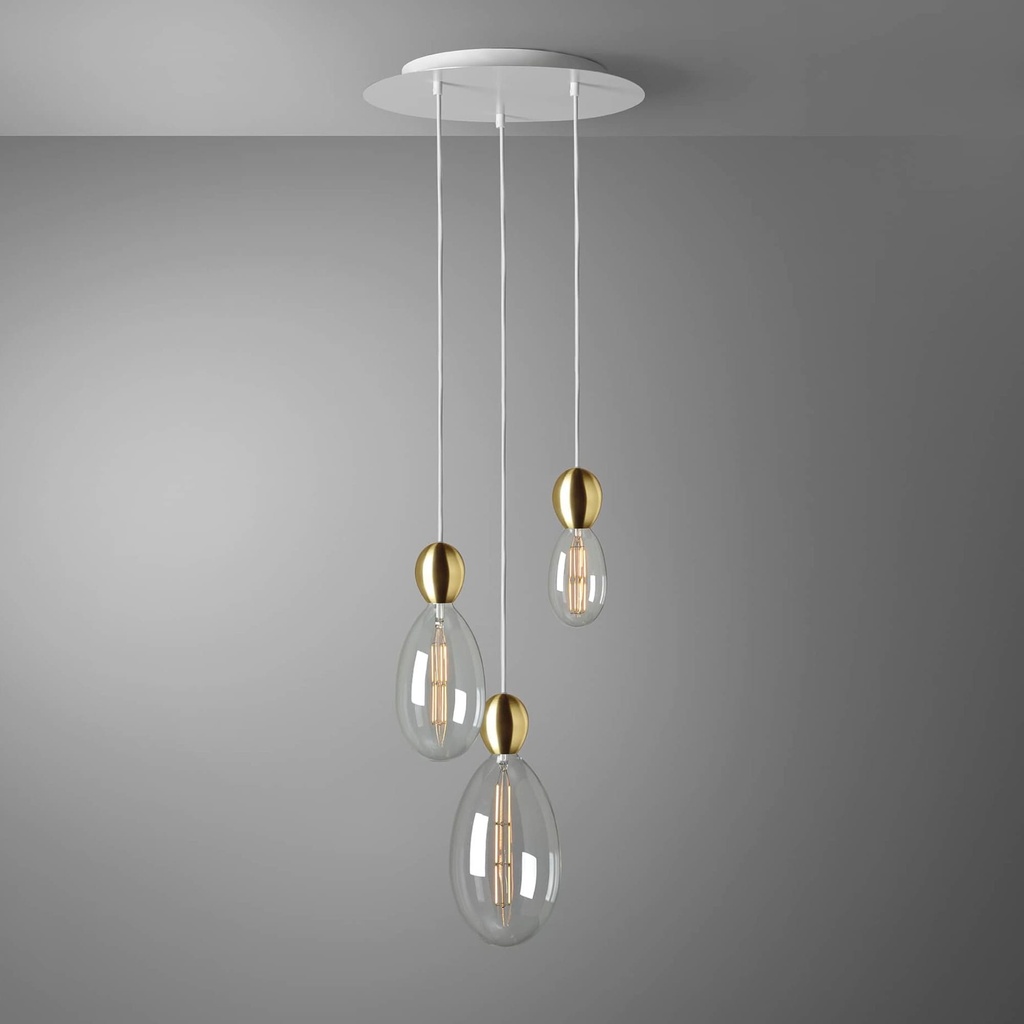 DAYLIGHT 810154.00A | ROMA PENDEL 3 CADUTE WHITE MA OTT MAMMAMIA CLEAR