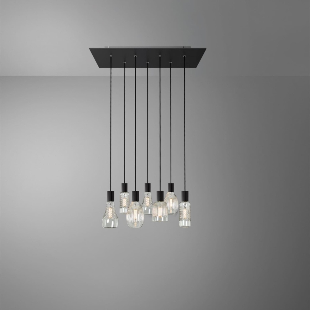 DAYLIGHT 810072.00A | KIT ROSONE RETTANGOLARE BLACK CRISTALLO