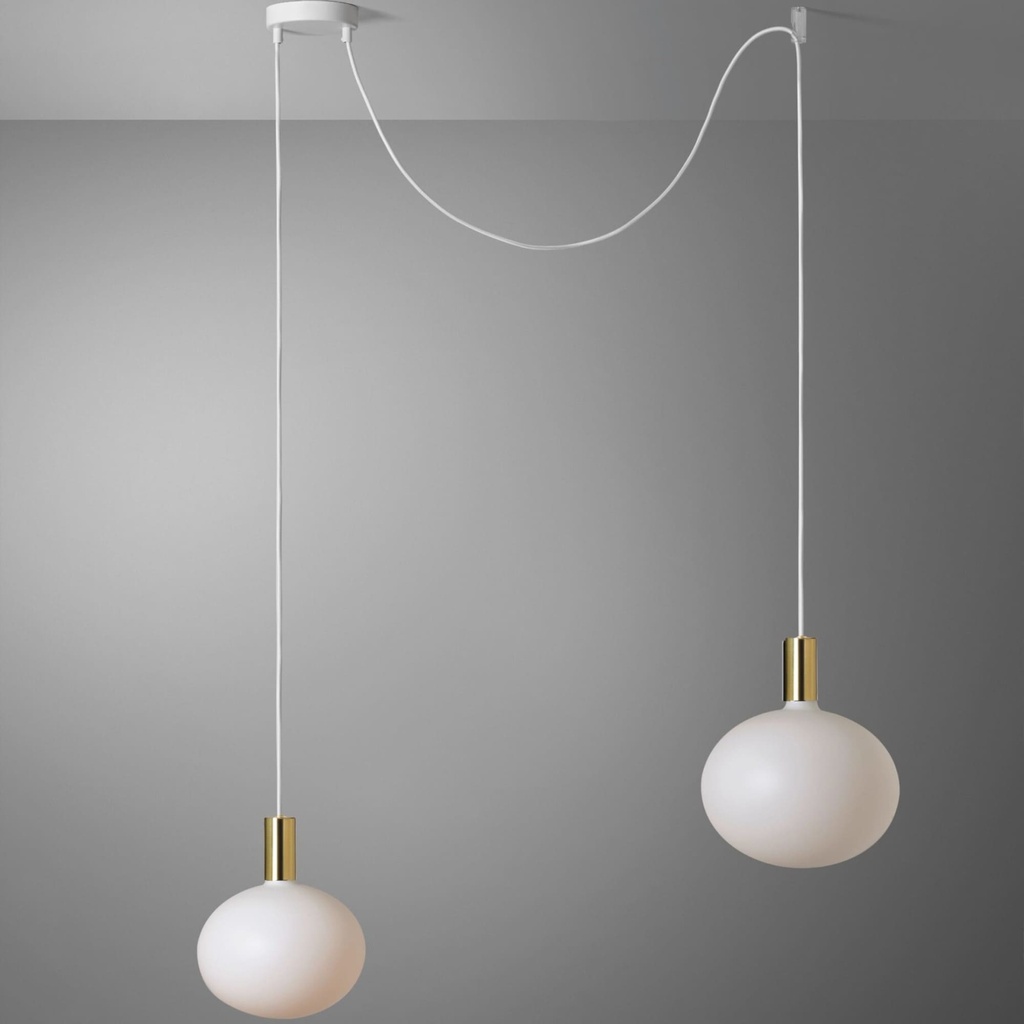 DAYLIGHT 810064.00A | KIT PENDEL 2 CADUTE WHITE ORO CIAOBELLA