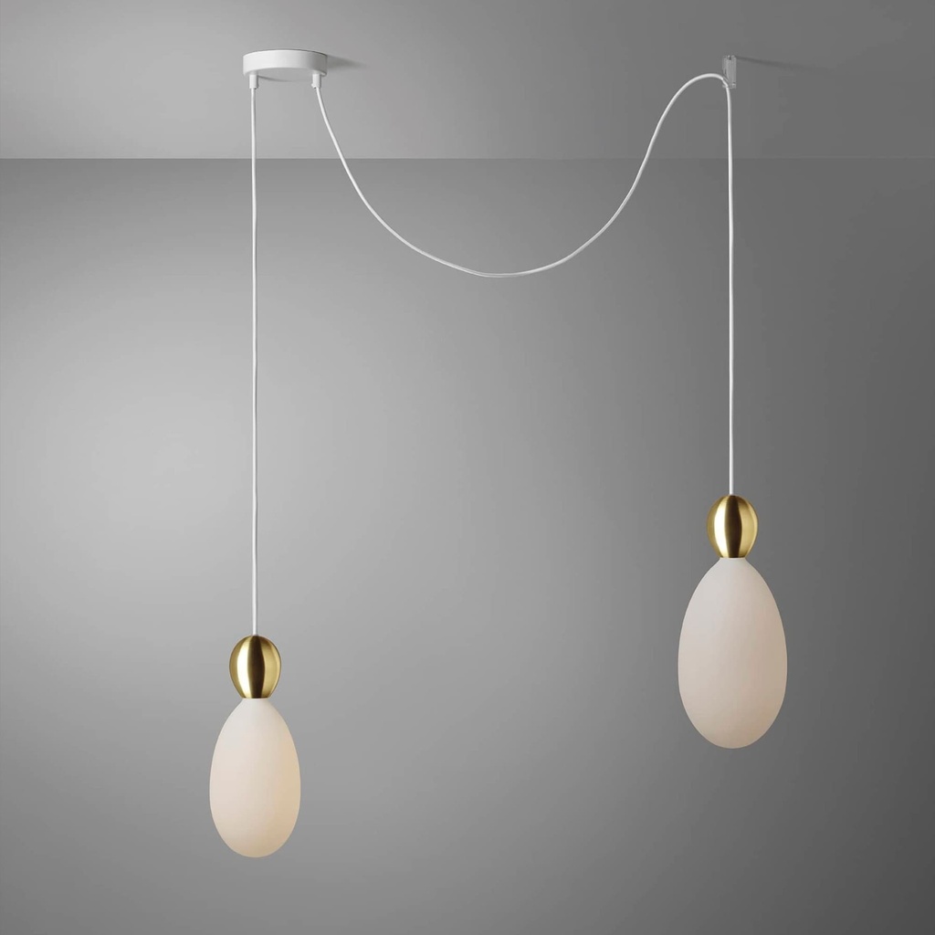 DAYLIGHT 810127.00A | MILANO PENDEL 2 CADUTE WHITE MA OTT MAMMAMIA DROP POR